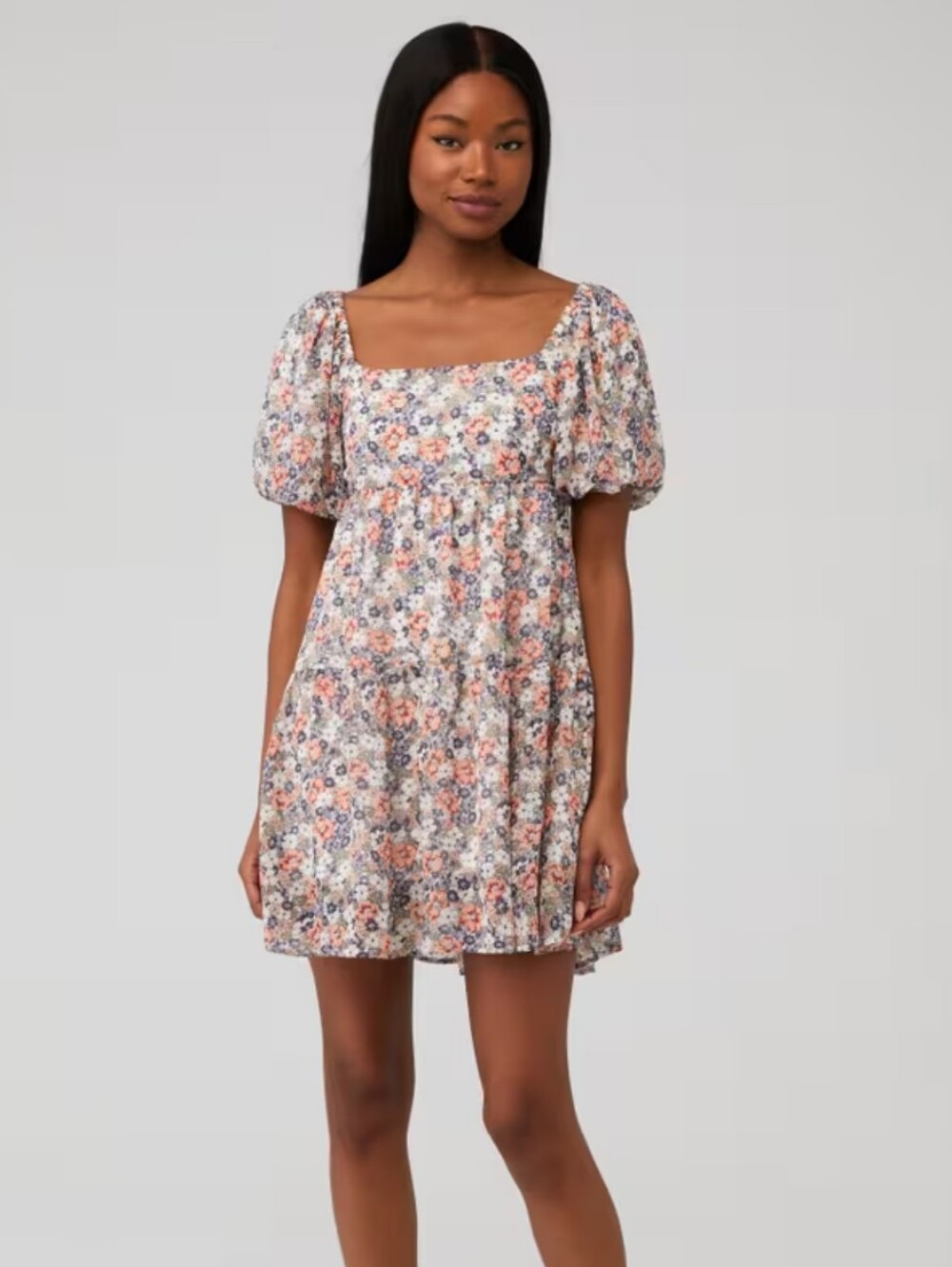 Mink Pink Smock Floral Babydoll Dress Medium